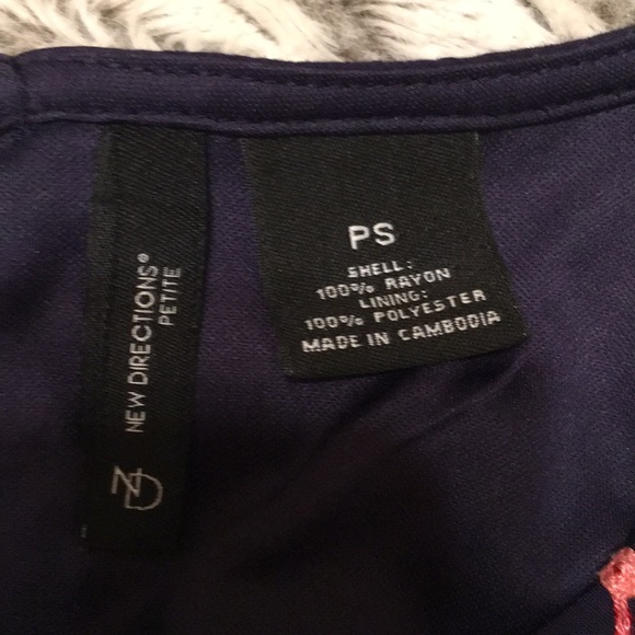 Adorable Cold -Shouldered Navy PS Dress - Picture 3 of 4